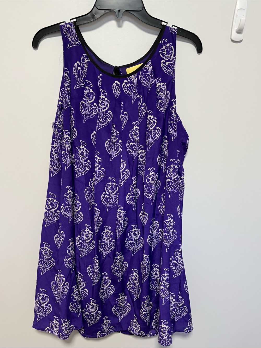 Anthropologie‎ Maeve Swing Petal Stamp Silk Dress small purple